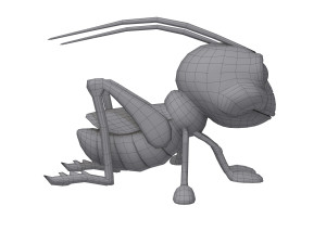 grasshopper cartoon 3D-Modell