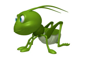 grasshopper cartoon 3D Model