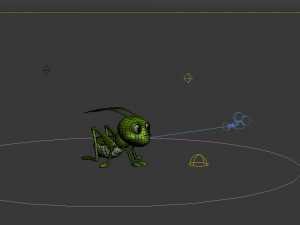 grasshopper cartoon 3D-Modell