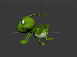 grasshopper cartoon 3D-Modell