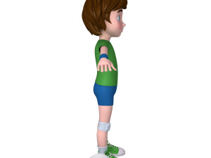 volleyball player cartoon Modèle 3D
