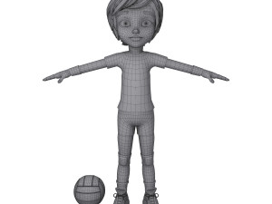 volleyball player cartoon Modèle 3D