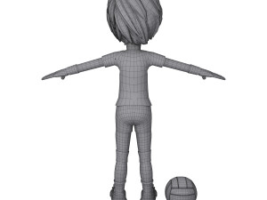 volleyball player cartoon Modèle 3D