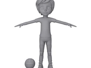 volleyball player cartoon 3D Model