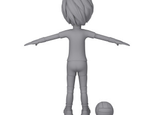 volleyball player cartoon Modèle 3D