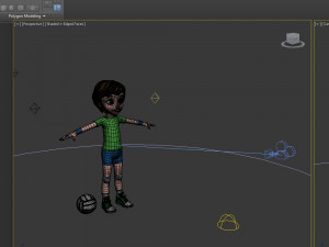 volleyball player cartoon Modèle 3D