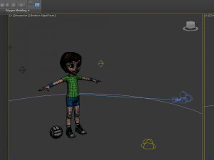 volleyball player cartoon 3D Model