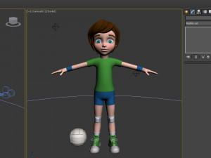 volleyball player cartoon Modèle 3D