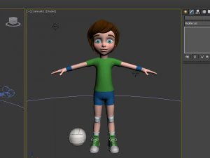 volleyball player cartoon 3D Model