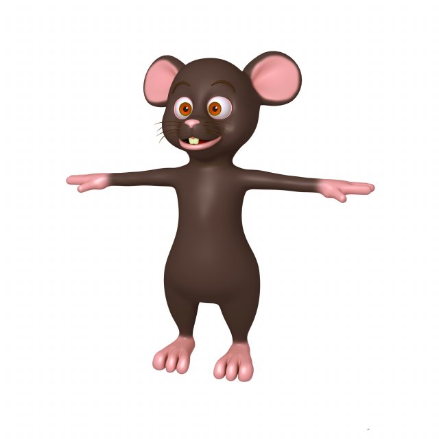 mouse cartoon 3D 模型 .c4d .max .obj .3ds .fbx .stl .blend 