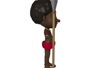tribal warrior cartoon Model 3D