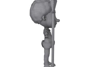 tribal warrior cartoon 3D Model