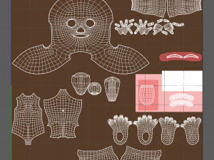 tribal warrior cartoon 3D Model