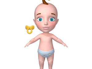 baby cartoon 3D Model