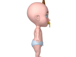 baby cartoon 3D Model