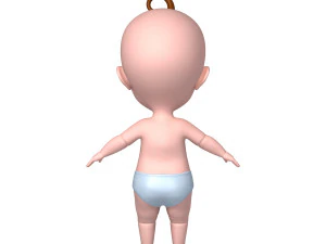 baby cartoon 3D Model