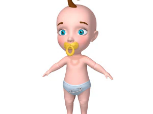 baby cartoon 3D Model