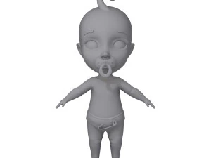 baby cartoon 3D Model
