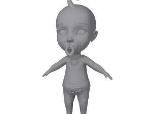 baby cartoon 3D Model