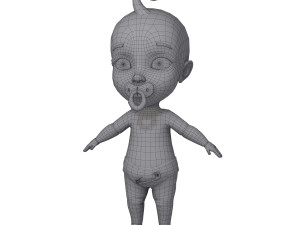 baby cartoon Modèle 3D