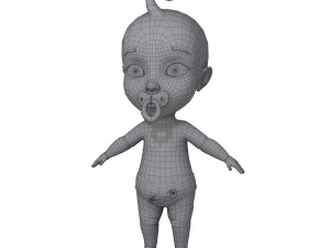 baby cartoon 3D Model
