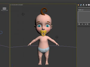 baby cartoon 3D Model