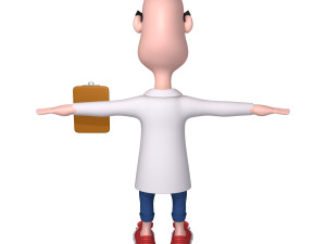 scientist cartoon 3D मॉडल