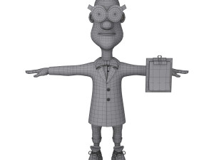 scientist cartoon 3D मॉडल