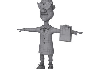 scientist cartoon 3D मॉडल