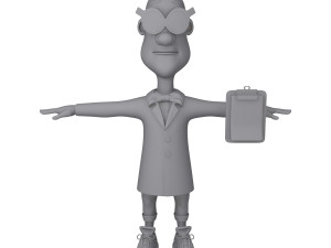 scientist cartoon 3D मॉडल