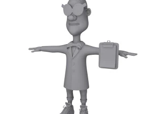 ученый мультфильм 3D Модель