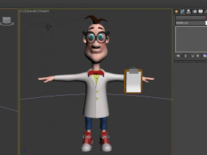 ученый мультфильм 3D Модель