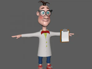 ученый мультфильм 3D Модель