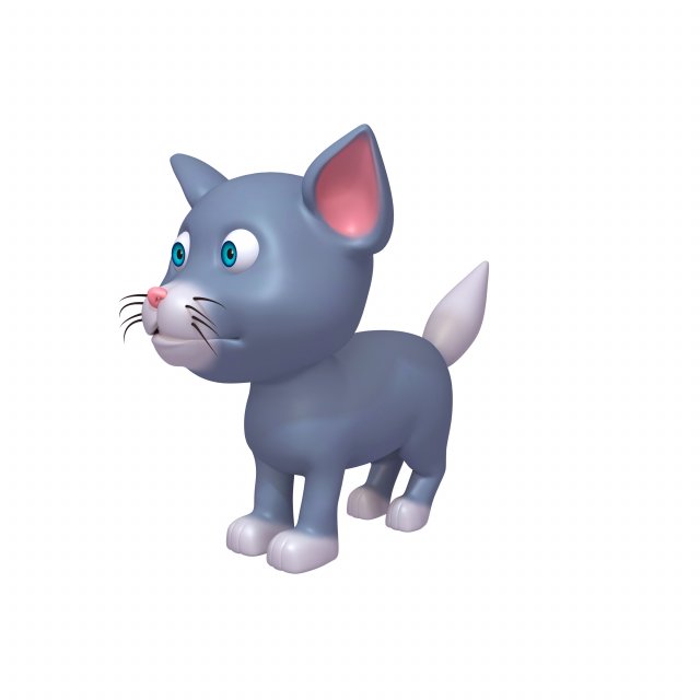 cat cartoon 3D मॉडल .c4d .max .obj .3ds .fbx .stl .blend 
