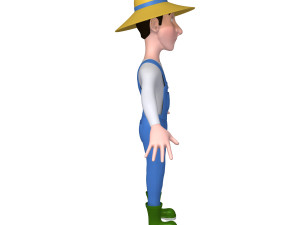 farmer cartoon 3D Modell