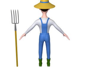 farmer cartoon 3D Modell