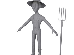 farmer cartoon 3D Modell