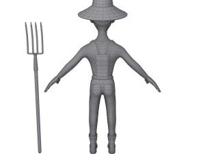 farmer cartoon 3D Modell
