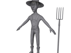 farmer cartoon 3D Modell