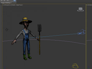 farmer cartoon 3D Modell