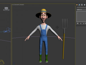 farmer cartoon 3D Modell