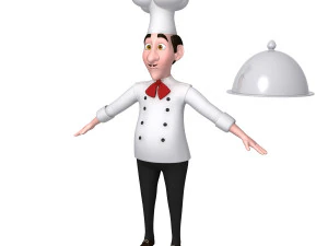 chef cartoon 3D Model