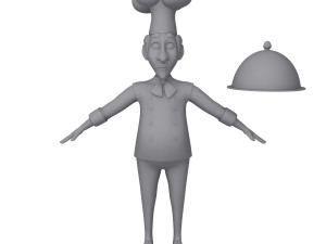 chef cartoon 3D 模型