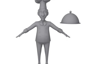 chef cartoon 3D Model