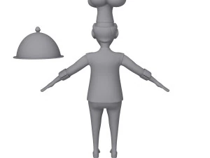 chef cartoon 3D Model