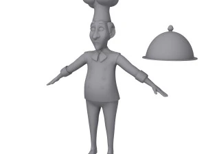 chef cartoon 3D Model