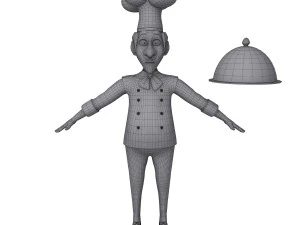 chef cartoon 3D Model