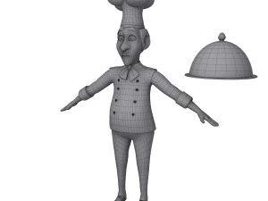 chef cartoon 3D Model