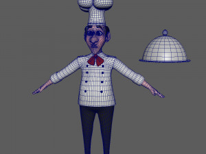 chef cartoon 3D 模型
