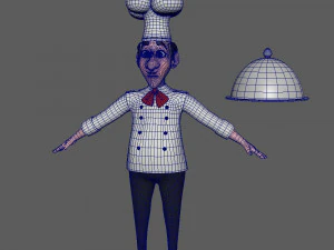 chef cartoon 3D Model